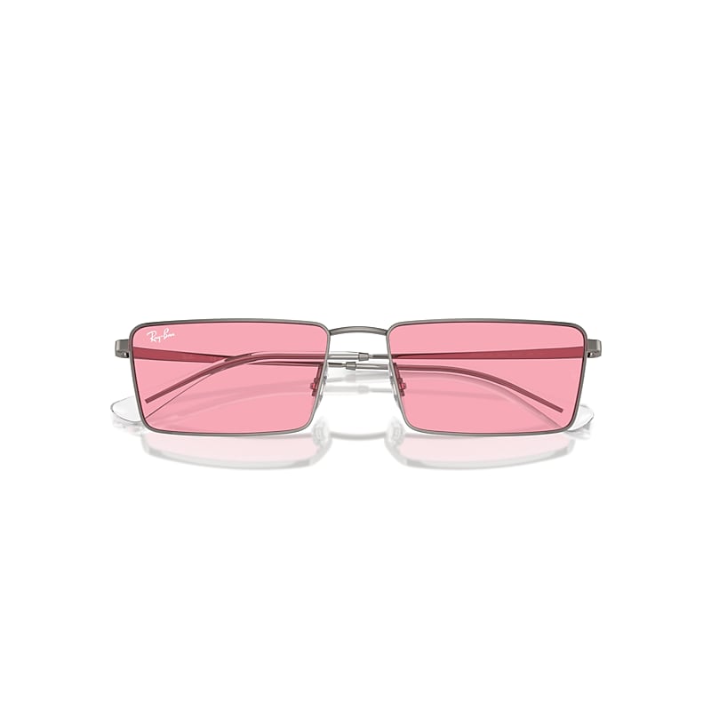 Ray-Ban Emy Bio-based Sunglasses Gunmetal Frame Pink Lenses 56-17