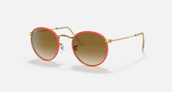ROUND METAL FULL COLOR LEGEND Sunglasses in Red and Light  display picture 3