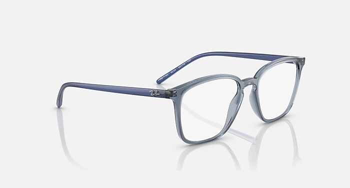 RB7185 OPTICS Eyeglasses with Transparent Dark Blue Frame