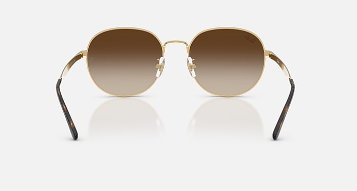 Ray-Ban Sunglasses Unisex Rb3727d - Arista Gold Frame Brown Lenses 57-19