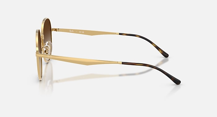 Ray-Ban Sunglasses Unisex Rb3727d - Arista Gold Frame Brown Lenses 57-19
