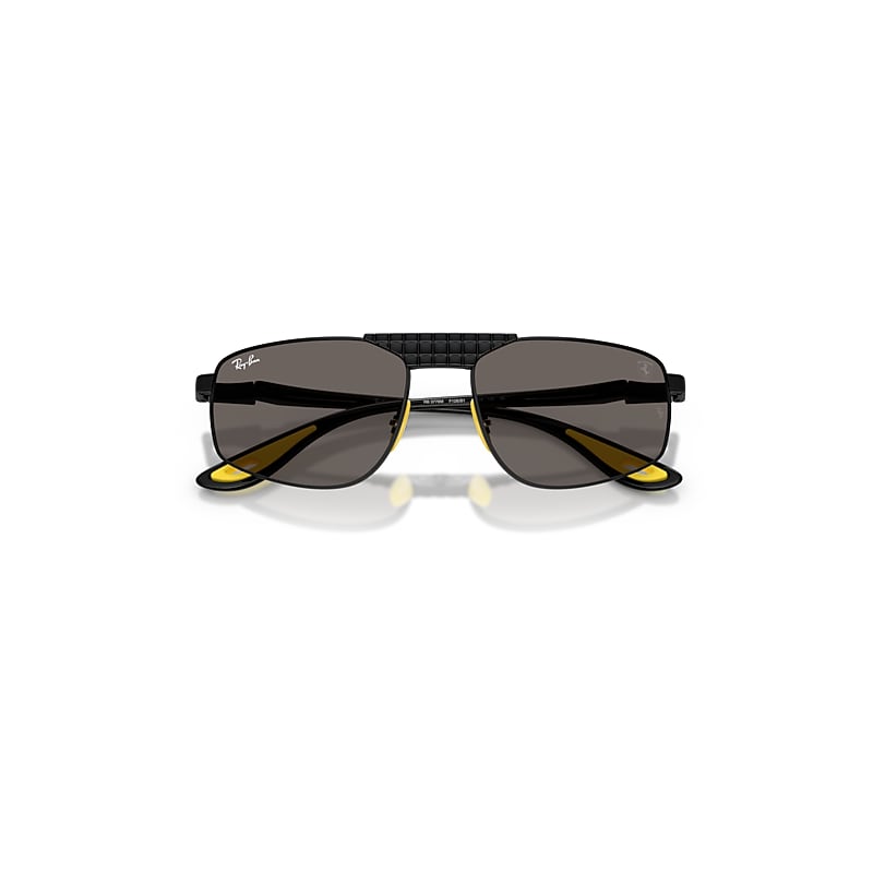 Ray Ban Rb3776m Scuderia Ferrari Collection Sunglasses Black Frame Grey Lenses 58-18 In Black