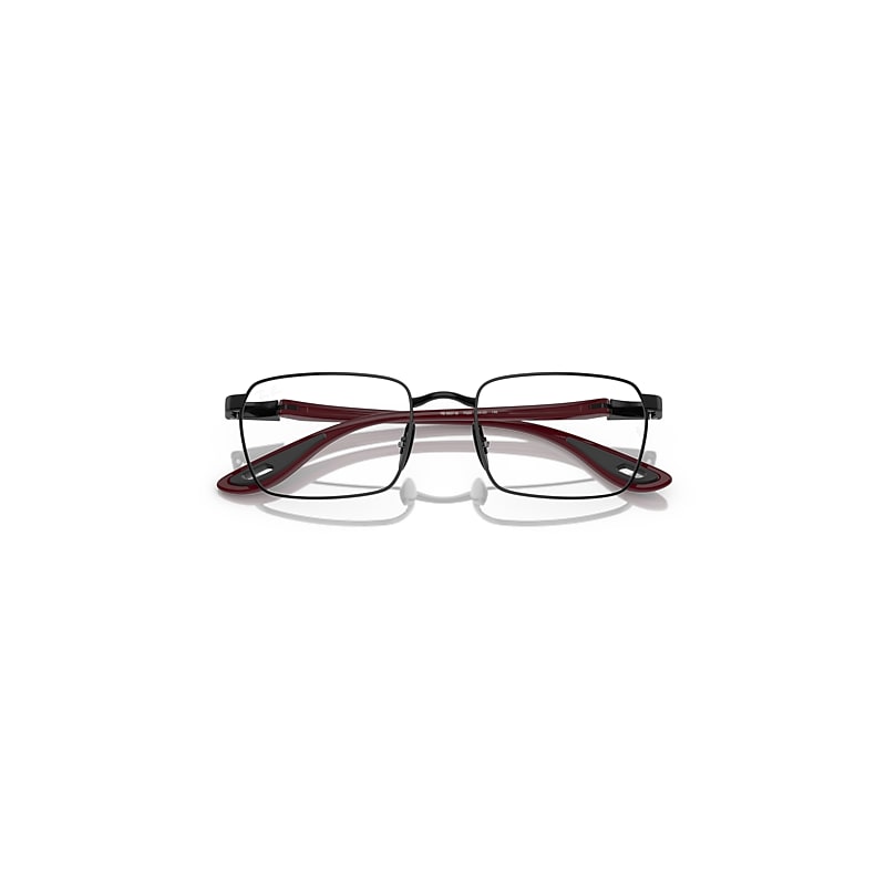 Ray-Ban Rb6507m Optics Scuderia Ferrari Collection Eyeglasses Dark Red Frame Clear Lenses Polarized 54-20