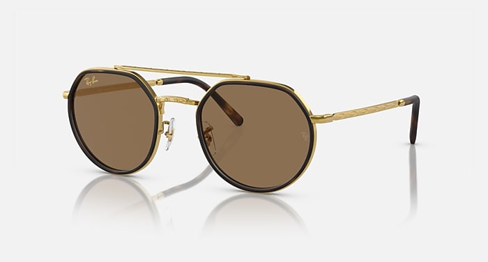 Occhiali da Sole RB3765 TRANSITIONS® in Oro e Trasparente/Marrone