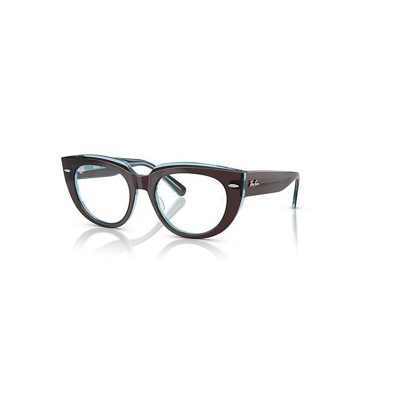 Ray Ban Doreen Optics Braun Auf Transparent Blau Fassung Klar Glas Polarisiert 50-19 In Braun Auf Transparent Blau