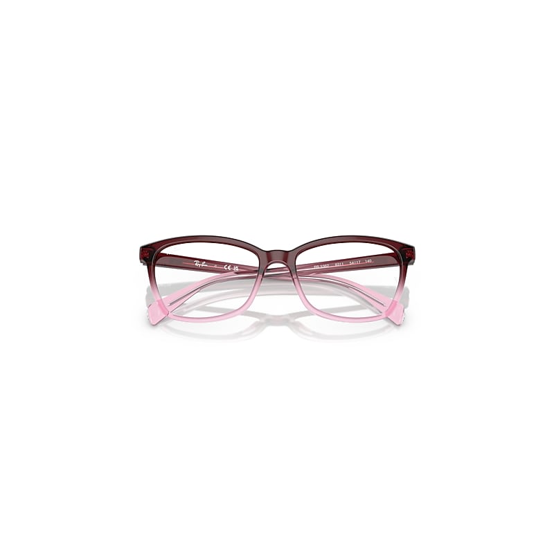 Ray-Ban Rb5362 Optics Eyeglasses Red & Pink Frame Clear Lenses Polarized 52-17