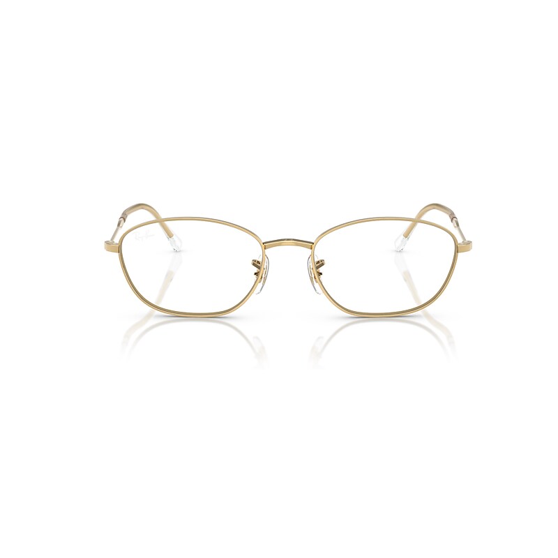 Ray Ban Rb3749v Optics Eyeglasses Arista Gold Frame Clear Lenses Polarized 53-18 In Arista Gold