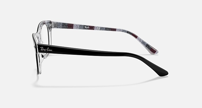 BURBANK OPTICS Eyeglasses with Black On Chevron Grey/Burgundy