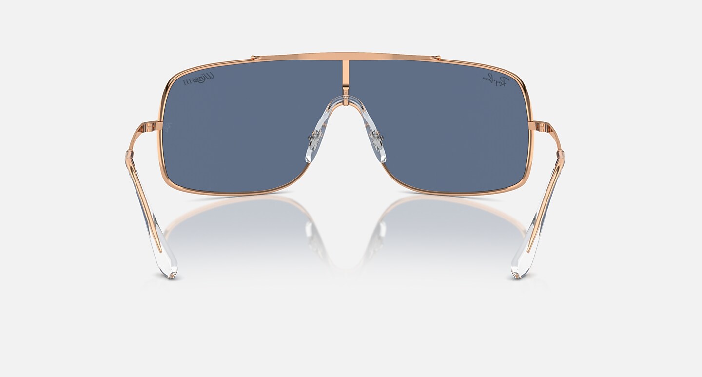 Ray-Ban Sunglasses Wings IIi Rose Gold Frame Blue Lenses