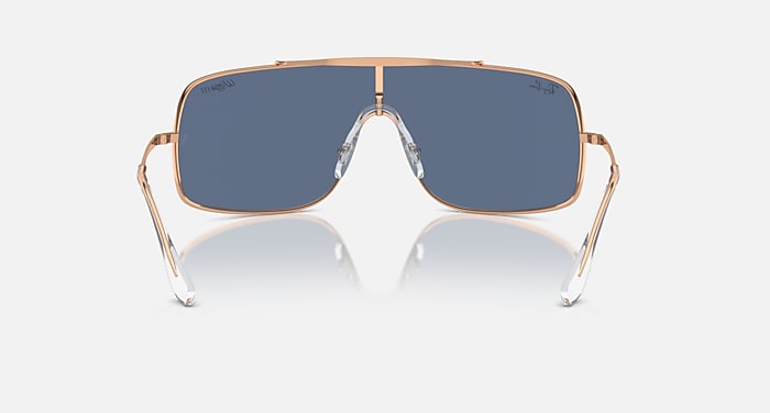 Ray-Ban Sunglasses Wings IIi Rose Gold Frame Blue Lenses
