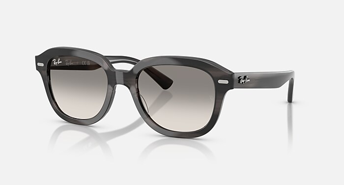 ERIK Sunglasses in Striped Grey and Clear Gradient Grey - RB4398