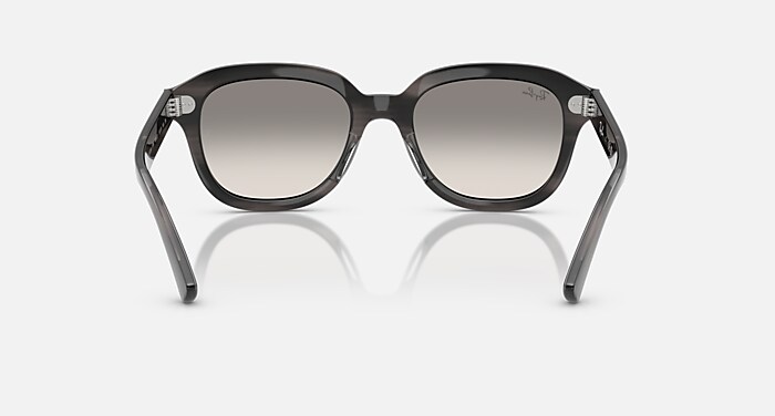 ERIK Sunglasses in Striped Grey and Clear Gradient Grey