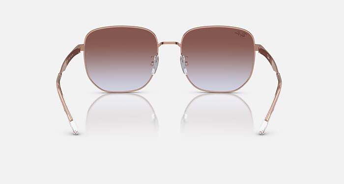 Ray-Ban Sunglasses Unisex Rb3713d - Pale Gold Frame Orange Lenses 57-18