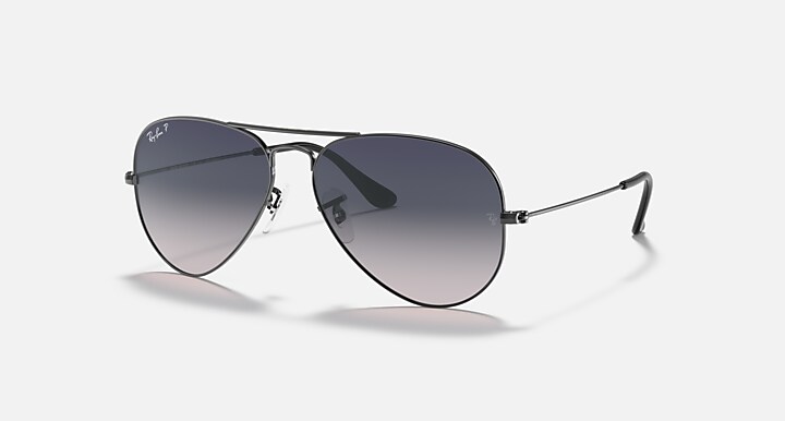 Ray-Ban 0RB3025 AVIATOR GRADIENT 抛光 枪管灰色 SUN_Quarter