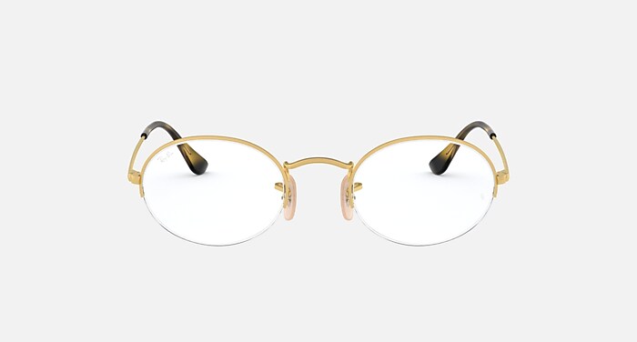 在庫処分セール 言い換え レイバン公式ストア】 Ray-Ban® OVAL GAZE メガネ | ゴールド メガネ・老眼鏡