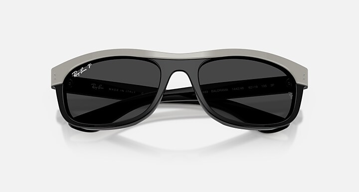 Ray-Ban Sunglasses Unisex Balorama Street Neat - Grey On Black Frame Black Lenses 62-19 Polarized