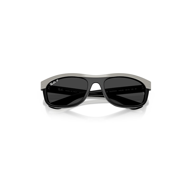 Ray Ban Balorama Street Neat Sunglasses Grey On Black Frame Black Lenses Polarized 62-19