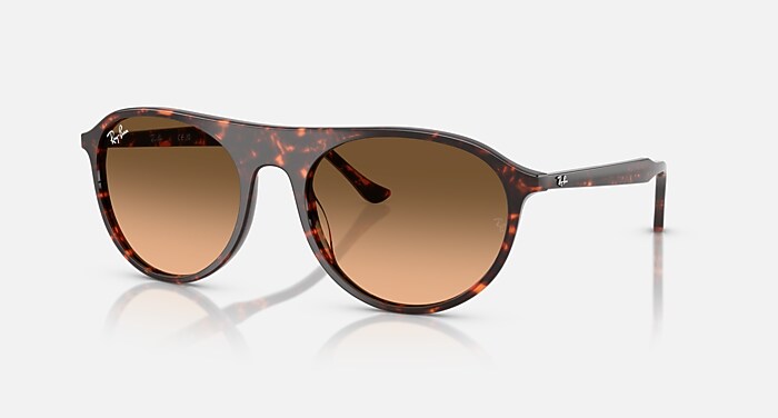 Ray-Ban べっ甲 クラブラウンド ポリッシュ レッドバナナ Ray-Ban Boyfriend RB 4147 6095/85 Sunglasses - US