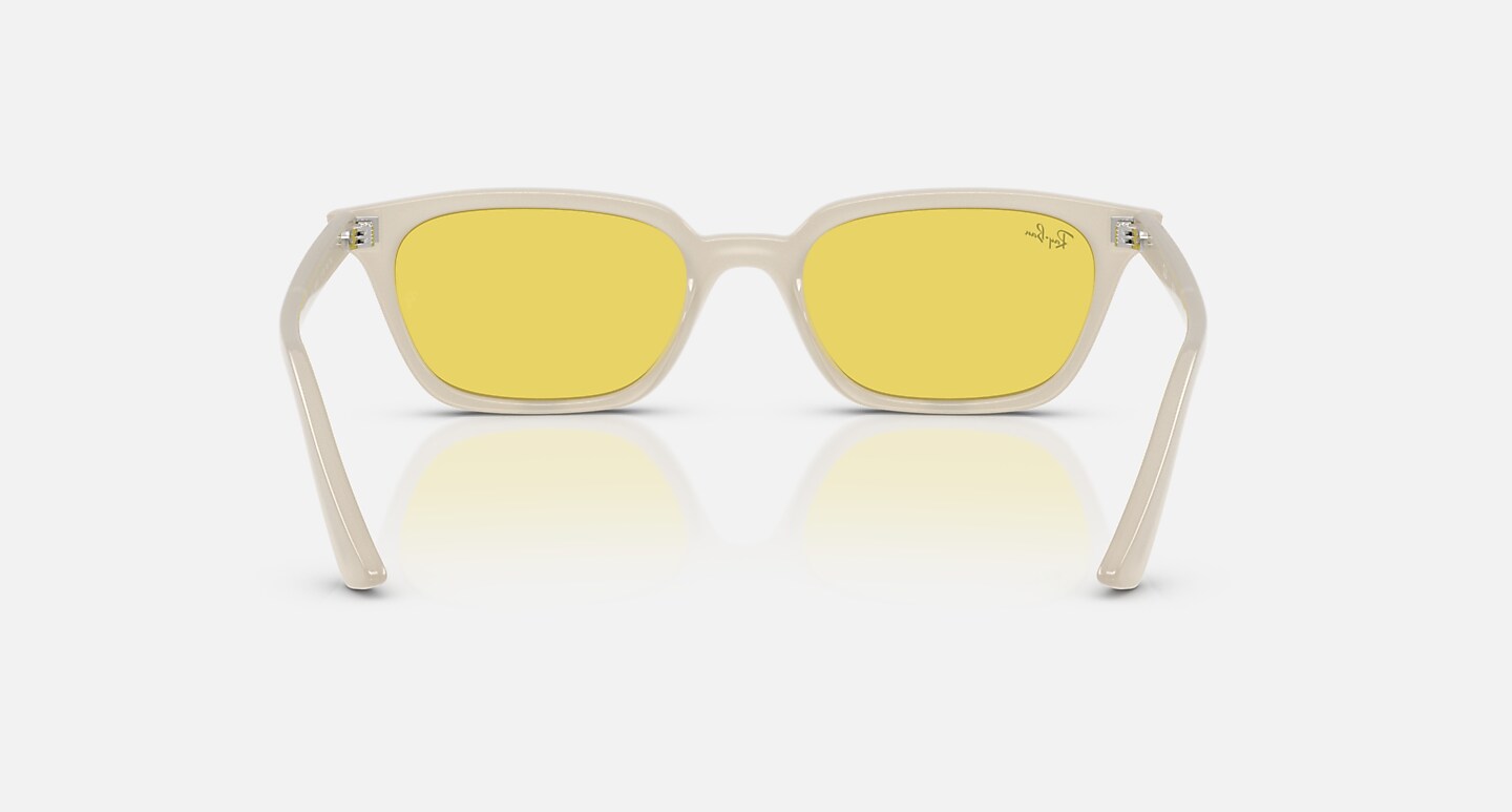 Ray-Ban Sunglasses Unisex Zaya Bio-based - Cloudy Warm White Frame Yellow Lenses 53-19