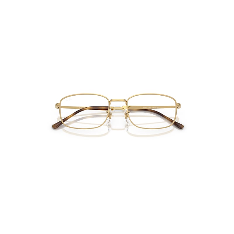 Ray Ban Rb6533 Optics Eyeglasses Arista Gold Frame Clear Lenses Polarized 54-19 In Arista Gold