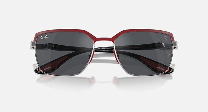RB3743M SCUDERIA FERRARI COLLECTION Sunglasses in Red On Gunmetal