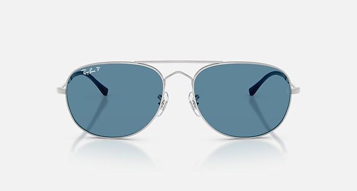 BAIN BRIDGE CHROMANCE Sunglasses in Silver and Polarized Blue
