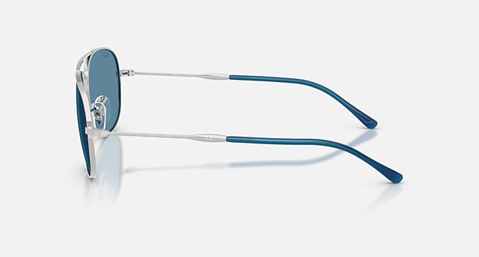 Ray-Ban Sunglasses Unisex Bain Bridge Chromance - Silver Frame Blue Lenses 60-17 Polarized