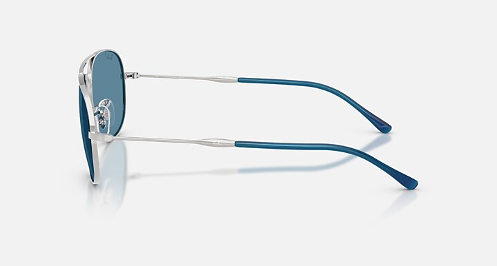 Ray-Ban Sunglasses Unisex Bain Bridge Chromance - Silver Frame Blue Lenses 60-17 Polarized