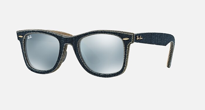 ORIGINAL WAYFARER DENIM Sunglasses in Blue Denim and Silver Flash