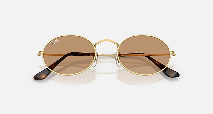 Ray-Ban Sunglasses Unisex Oval Metal Summer Capsule - Arista Gold Frame Green Lenses 51-21