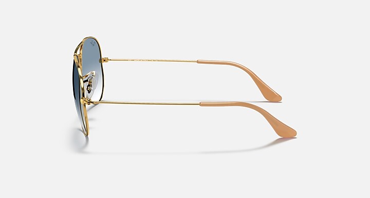 Ray-Ban 0RB3025 AVIATOR GRADIENT Pulido Oro arista SUN_Lateral