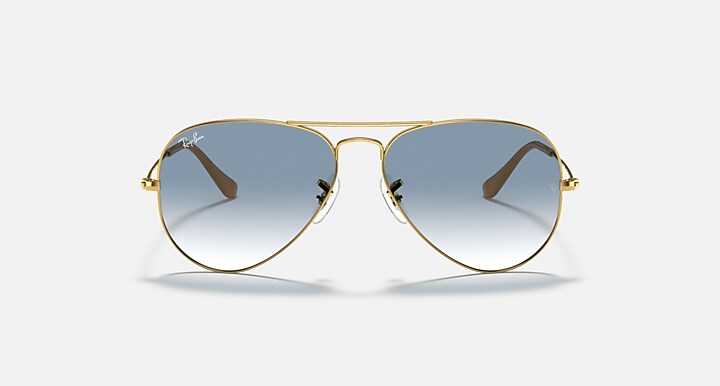 Ray-Ban 0RB3025 AVIATOR GRADIENT Pulido Oro arista SUN_Front
