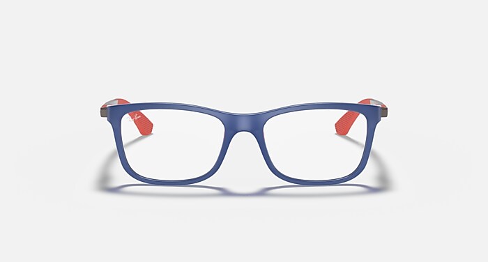 Ray-Ban Eyeglasses Children Rb1549 Optics Kids Prescription - Sand Blue Frame Clear Lenses 46-16 Polarized