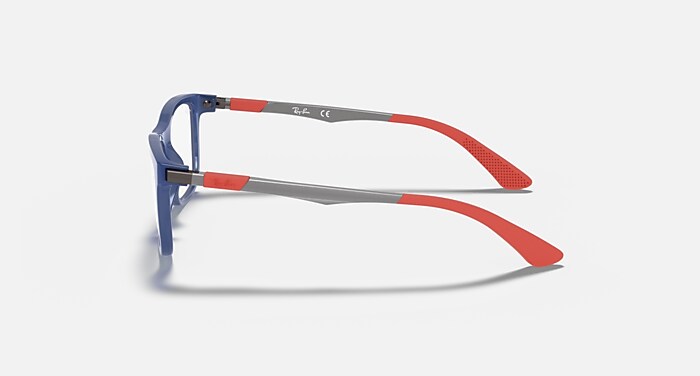 Ray-Ban Eyeglasses Children Rb1549 Optics Kids Prescription - Sand Blue Frame Clear Lenses 46-16 Polarized