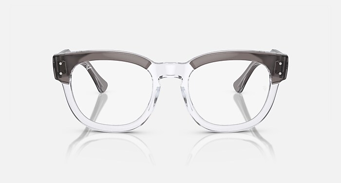 Ray-Ban Eyeglasses Unisex Mega Hawkeye Optics Prescription - Grey On Transparent Frame Clear Lenses 50-21 Polarized