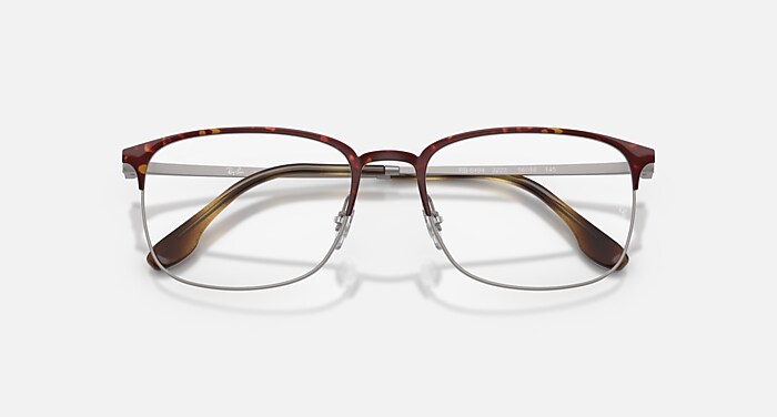 RB6494 OPTICS Eyeglasses with Havana On Matte Gunmetal Frame