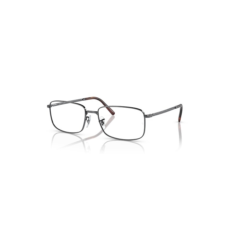 Ray-Ban Eyeglasses Unisex Rb3717 Optics - Gunmetal Frame Clear Lenses Polarized 57-18