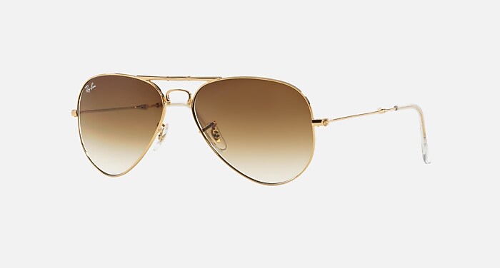 AVIATOR FOLDING Sunglasses in Arista Gold and Light Brown  display picture 2