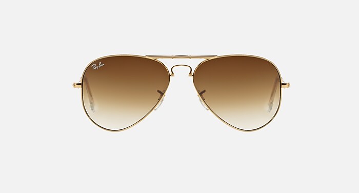AVIATOR FOLDING Sunglasses in Arista Gold and Light Brown Gradient