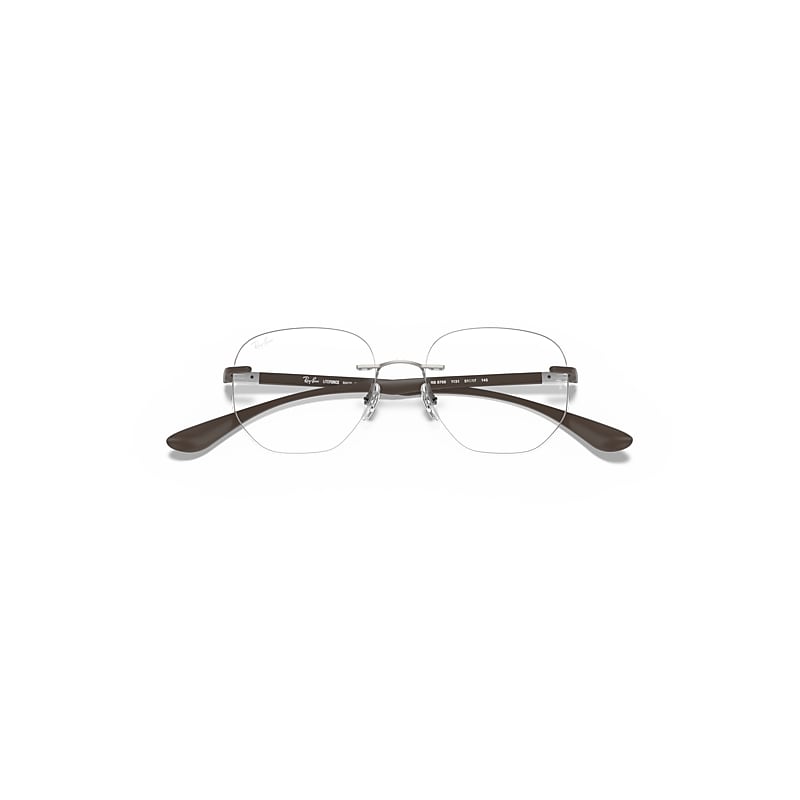 Ray-Ban Rb8766 Optics Eyeglasses Sand Brown Frame Clear Lenses 51-17