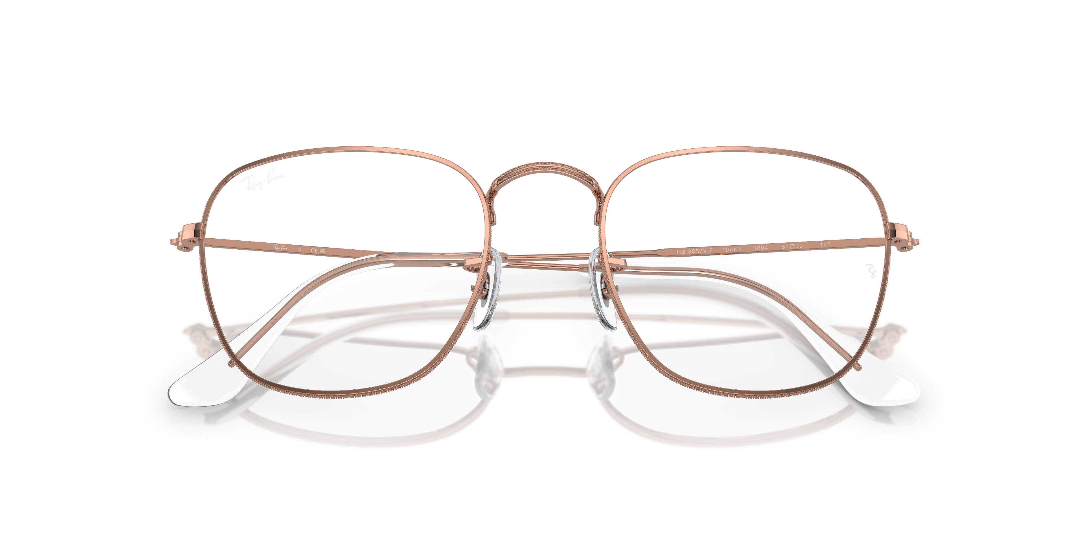 【Ray Ban】★純正★RB3857V 3094★ローズゴールドフレーム★ FRANK OPTICS ROSE GOLD Eyeglasses with Rose Gold Frame