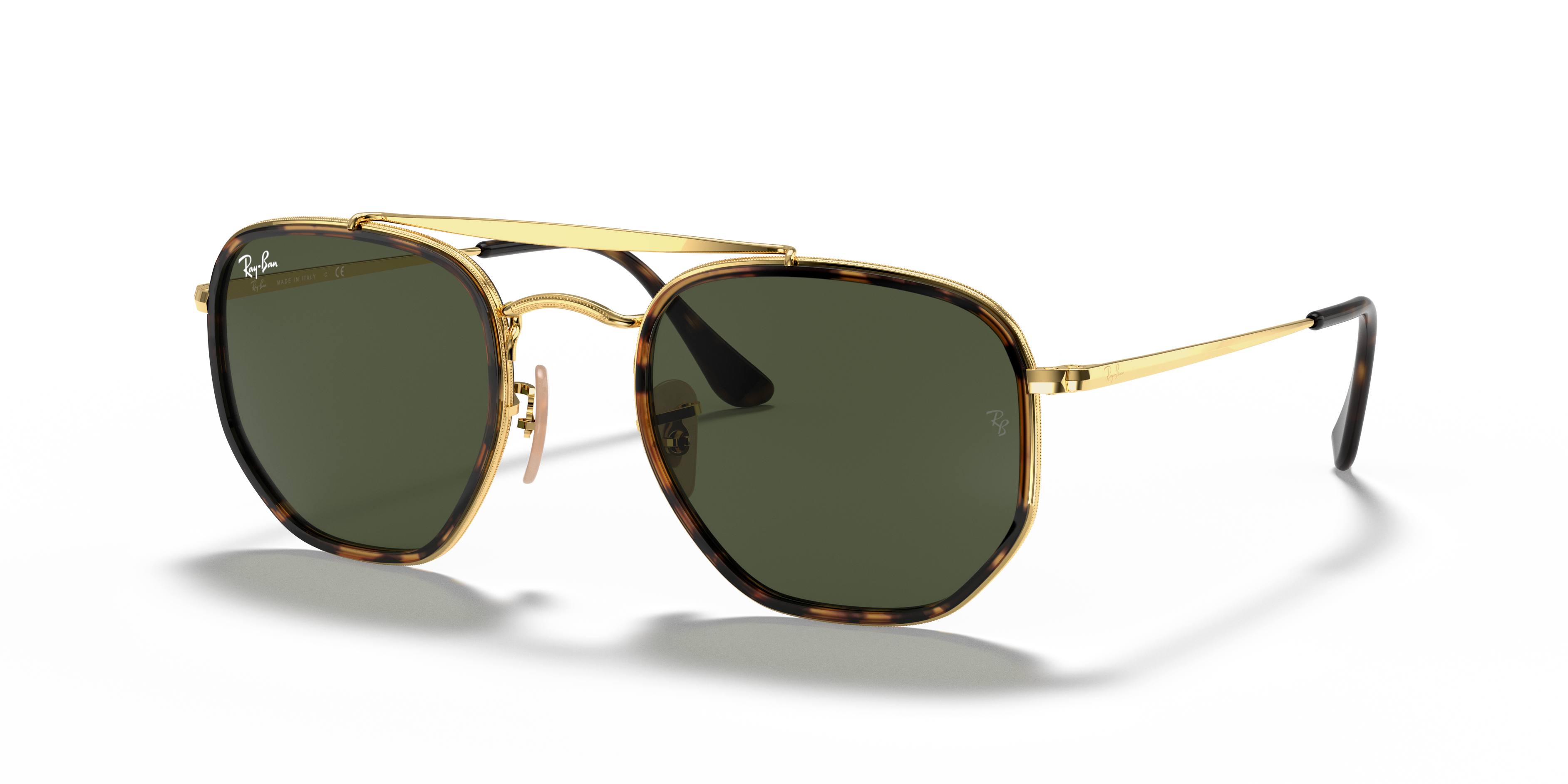 MARSHAL II Polished Arista Gold Frame G-15 Green Lenses 52-23