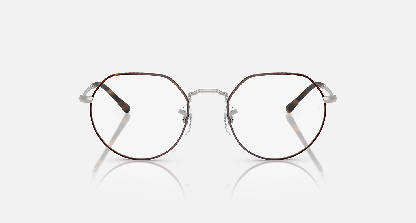 Ray-Ban Eyeglasses Unisex Jack Optics Prescription - Matte Silver Frame Clear Lenses 51-20 Polarized
