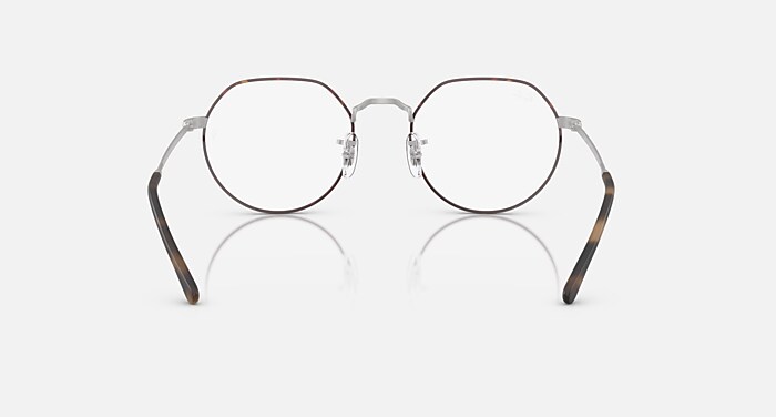 JACK OPTICS Eyeglasses with Matte Havana On Matte Silver Frame