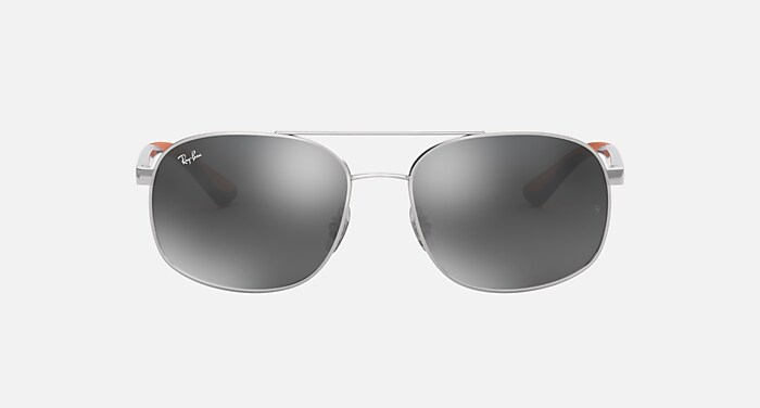 小物 Ray-Ban SUNGLASSES 0RB3593 POLARIZED RB3593 Sunglasses in Silver and Grey Mirror Silver Gradient