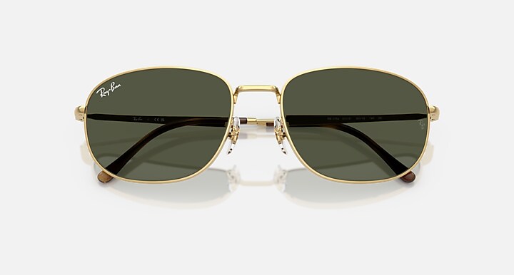 Ray-Ban Sunglasses Unisex Rb3754 - Arista Gold Frame Green Lenses 60-19