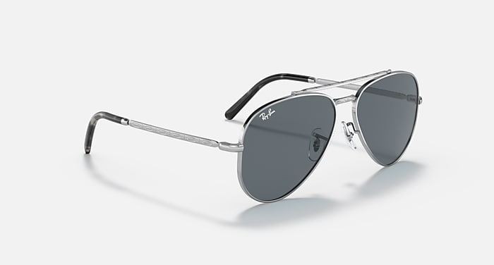 NEW AVIATOR Sunglasses in Silver and Blue RB3625 Ray-Ban® GB