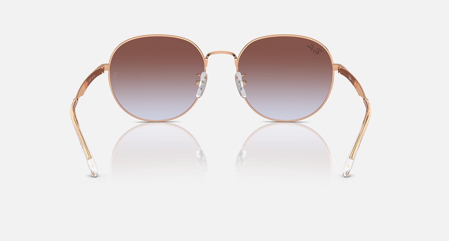 Ray-Ban Sunglasses Unisex Rb3727d - Rose Gold Frame Blue Lenses 57-19