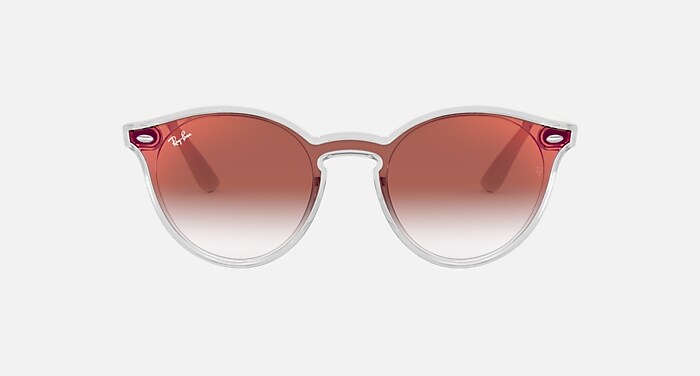 BLAZE RB4380N Sunglasses in Transparent and Red Gradient Mirror