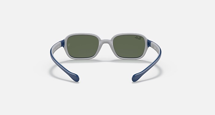 Ray-Ban Sunglasses Children Rb9074s Kids - Blue On Rubber Grey Frame Green Lenses 39-16